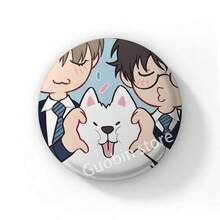 卡通迷失云端BL动漫徽章胸针卡通斯凯勒·西鲁斯艺术胸针背包装饰配件学生文具 - 58 mm - 查看 12