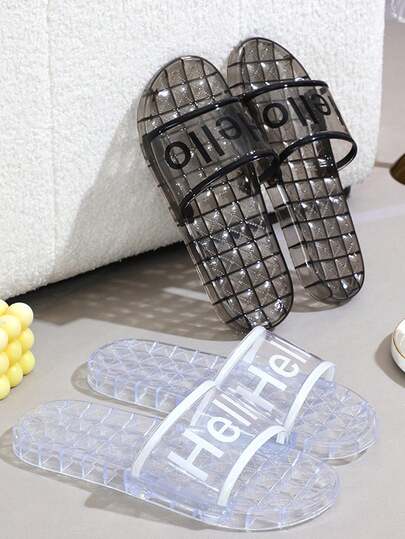 女士EVA拖鞋：轻便舒适的室内凉鞋，时尚女士透明夏季沙滩人字拖，柔软可水洗，适合室内外穿着，简约风格拖鞋，适合作为情人节、斋月、复活节、新年礼物，可爱小物