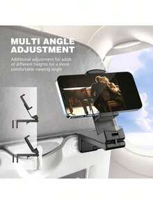 1 Universal Airplane Phone Holder, 360 Degree Rotatable, Hands-Free, Pocket-Sized, Essential Travel Accessory, Available In Pink And Black - Multicolor - View 8