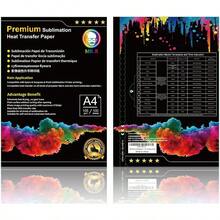 MR.R Premium Papel de transferencia de calor por sublimación para Epson y Sawgrass 105 g/ m2 100 hojas por paquete A4 - Blanco - Ver 3