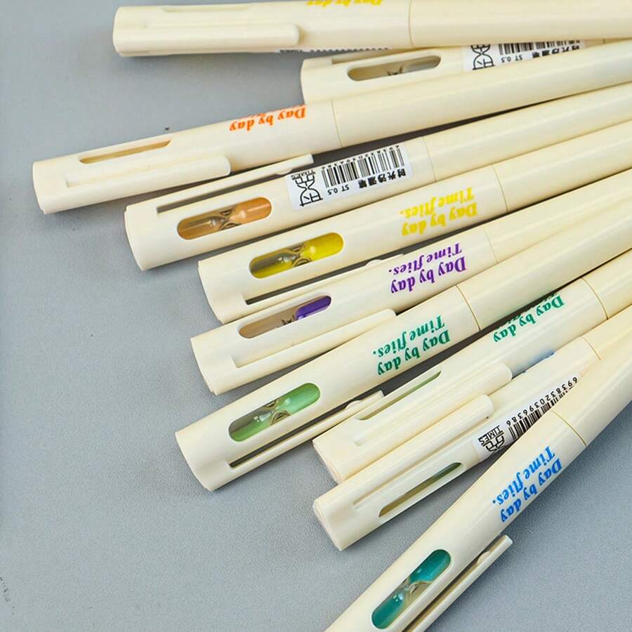 时间旋转笔，高品质中性笔，0.5mm速干笔芯，适合日常学习和办公使用，办公用品，学校用品，返校用品。 - 黑色 - 查看 1