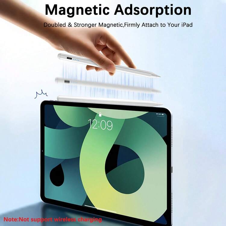 1 bút cảm ứng điện dung đa năng, tương thích với iOS, Android, HarmonyOS, sạc Type-C, đầu bút có thể thay thế. - màu đen - Xem 3