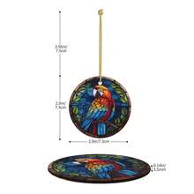 Parrot Ceramic Christmas Hanging Ornament For Xmas Tree Wedding Holiday Party Home Decor - 彩色鸚鵡 - 查看 4