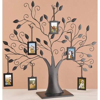 Family Tree Photo Frame With 6 Hanging Picture Frames | Home Decor Gift Idea