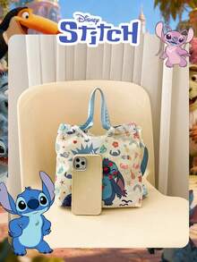 Disney Official Licensed 1pc Stitch Mini Pattern HandBag Mischievous Stitch Insulated Lunch Tote Bag - Lightweight, Convertible Mini Crossbody & Handheld Purse Casual Multi Functional Crossbody Bag Lightweight Adjustable Shoulder Strap Crossbody Bag For Women/Girls/Teens/Students For Daily/Outing/Shopping/Back To School Lunch Bag Lunch Box Cooler Bag Waterproof Large Capacity Picnic Outdoor Picnic Bag Lunch Bag For Women School Supplies Camping Essentials - Multicolor - View 5
