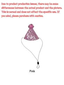 Mini Party Hats For Pets, Adjustable Sequin Birthday Caps For Dogs & Cats, Pastel Party Hat For Dog, Cat For Birthday Party, Birthday Party Cone Hat, Cake Cone Birthday Paper Hat,Bachelorette Party Party Decorative Hat,Suitable For Dogs,Cats, Rabbits - Multicolor - View 7