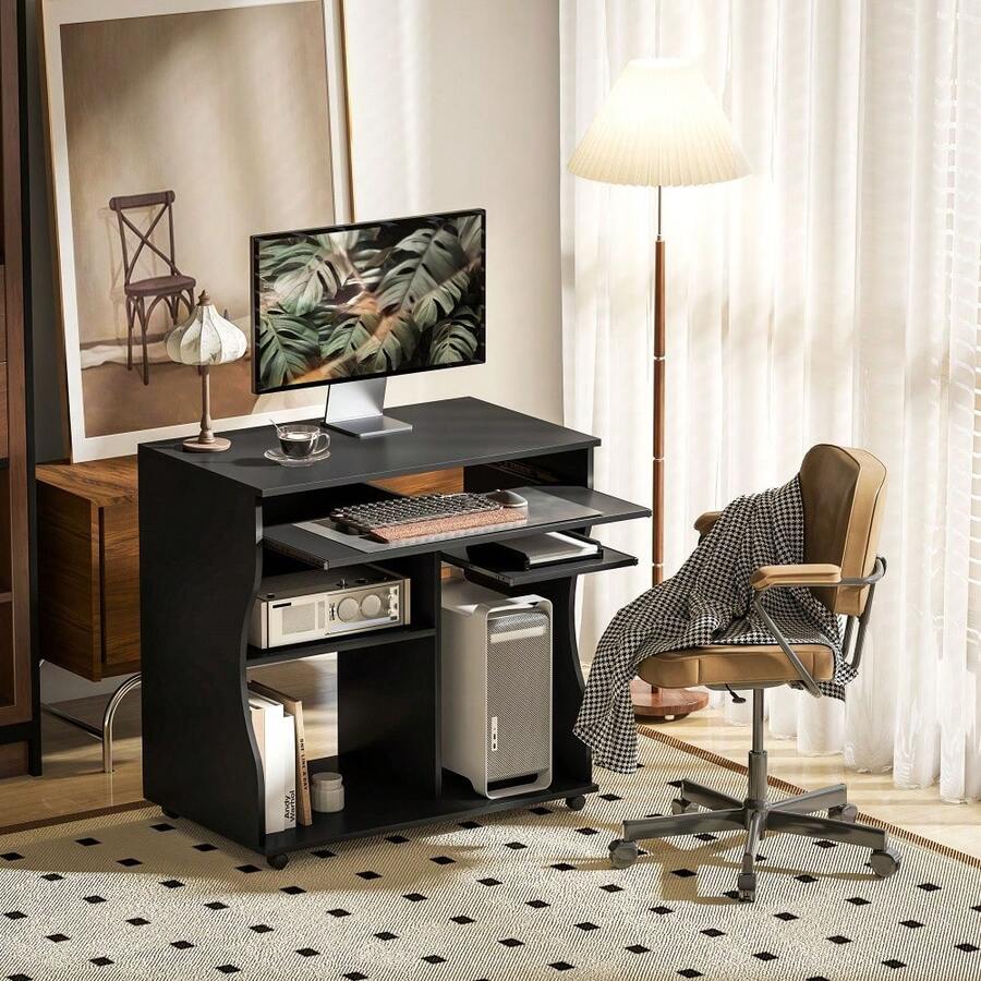 Home Office Desks - Black - View 1