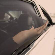 汽车侧窗网状遮阳帘，保护隐私，防蚊虫，户外单面高弹防蚊网窗帘，汽车遮阳帘，防紫外线通风汽车窗户蚊帐 - A - 查看 3