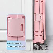 Yoidesu Carro Utilitario Plegable conTelescópico, Gran Capacidad de Carga, Diseño Plegable Conveniente, Rueda Giratoria, Uso Versátil para Compras, Comestibles y Entrega de Paquetes ()(Rosa) - Multicolor - Ver 9