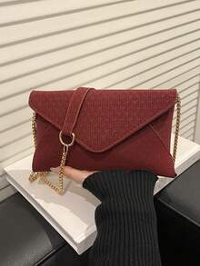 Small Envelope Bag, Unique Design Women Handbag - Red - View 7