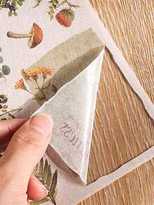 40 Sheets/Pack Washi Paper Sticker Book Retro Map Plant Butterfly No-Cut Sticker Book Encyclopedia Light And Shadow Series Creative Hand Account Collage Material DIY Greeting Card Envelope Decoration Sticker Book - Multicolor - View 8