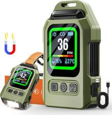 一酸化炭素チェッカー 日本製センサー搭載【340時間連続作動】 4in1 CO濃度/湿度/温度検知 緊急照明機能 充電式 磁石付き 一酸化炭素検知器 COアラーム テント用 一酸化炭素中毒防止 一酸化炭素測定器 100dB大音量 消音機能付き キャンプ/車中泊/家庭用 日本語説明書付き - 1 - チェックする 1