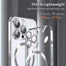 1pc Silver Luxury Electroplated Magnetic Wireless Charging TPU Full Body Protective Case With Lens Film, Silicone Soft Shockproof Anti-Scratch Anti-Fingerprint Slim Transparent Case Compatible With Apple 17 Pro/17 Pro Max/17 Air/17/16 Pro/16 Pro Max/16 Plus/16/16E/15 Pro/15 Pro Max/15 Plus/15/14 Pro/14 Pro Max/14 Plus/14/13 Pro/13 Pro Max/13/12 Pro/12 Pro Max/12/11 Pro Max/11/11 Pro - Silver - View 8