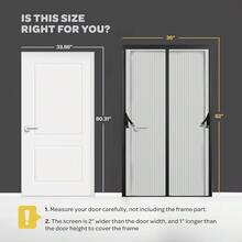 Hands-Free Mag.Netic Screen Door, Heavy Duty, Se- Sealing Screen Door Mesh Protector, Pet And Kidsssss-Friendly, Stay-Open Buckle, Keeps Bugs Out While Letting Nature In, Fits Door Size (36\ X 82\) - 36英寸x82英寸 - 查看 4