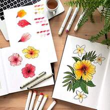 CYPNOhuhu Cuaderno de bocetos de arte tamaño mini cuadrado de 6.9 x 6.5 pulgadas 120 libras/200 g/m² papeles de dibujo pesados y suaves 30 hojas/60 páginas libro de bocetos de tapa dura paraFashion - 227451072 - Ver 8