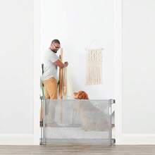 Carlson - Puerta retráctil Extra Ancha para Mascotas Color Gris Incluye Accesorios de Montaje - Gris - Ver 2