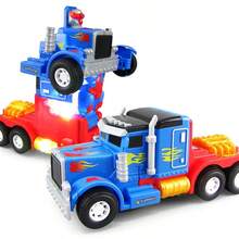 Transforming Truck Robot Toy Model With Lights And Music, A Cool And Intelligent Toy Suitable As Birthday Gift For 3, 4, 5, 6 Year Old Boys - Transformer Tractor Unit - View 8