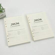 1 Tập Giấy Thay Thế Lịch Năm 2026 khổ A5 tiếng Anh - 176 Tờ (352 Trang) Sổ Lập Kế Hoạch Hàng Ngày Có Lịch Giờ, Giấy Thay Thế Sổ Ghi Chép Quản Lý Thời Gian Cho Năm 2025-2026, Thiết Kế Tối Giản & Giấy Bền Chắc - A5 - Xem 7