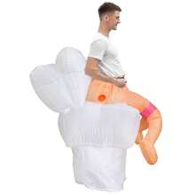 情人节礼物挑战：充气马桶服，既搞笑又严肃，纯色面料制成 - 馬桶 - 查看 4