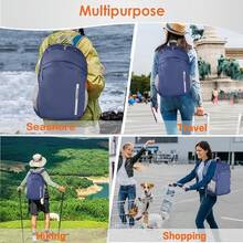 35L Waterproof Backpack Beach Foldable Lightweight Dry Wet Split HiFKing Backpack Men Women Dark Blue - Màu xanh da trời - Xem 6