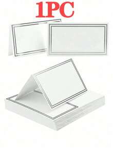 1pc/20pcs/50pcs Silver Foil Name Cards, Wedding Seat Number Cards Decor, Table Cards, Dinner Table Decor Cards, Blank Table Cards, Guest Cards, Silver Wedding Dinner Table Cards, Guest Registration Cards, Wedding Dinner Table Cards, Party Banquet, Decor, Home & Living, Event Party Supplies, Celebration Supplies, Party Identification - Silver - View 6
