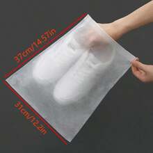40pcs/50pcs Portable Travel Shoe Bags, Space-Saving Dust-Proof Storage Bags, Moisture-Proof Shoe Organizer Bags, Hanging Shoe Storage Bags - White - View 3
