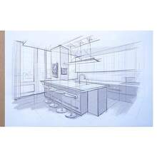 Kooalaa Tools - 40-Page Drawing Pad For 2-Point Perspective, Room Grid Sketch Pad With 3D Virtual Walls Design, Gridded Graph Paper For Interior Room Design, Industrial, Architectural 11 X 17 Inches - Phòng 2 điểm - 11x17 - Xem 4