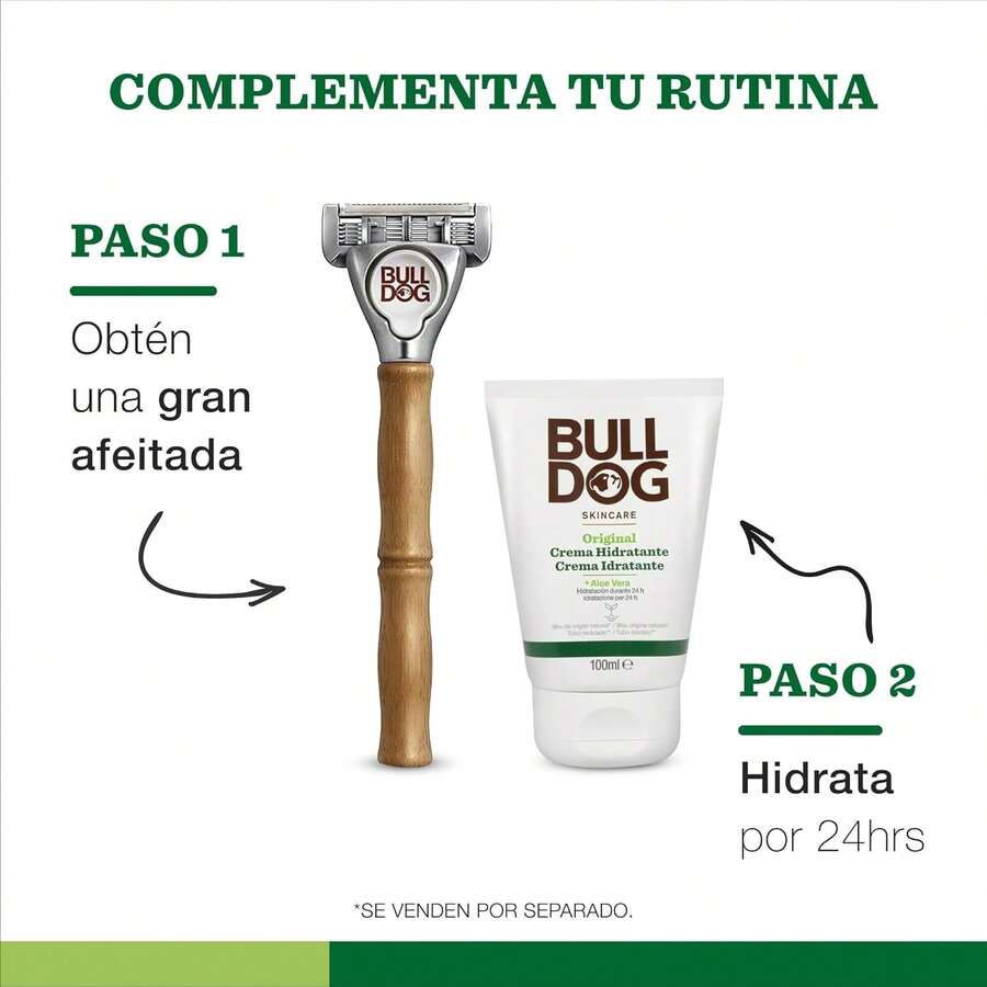 Bulldog Bamboo Original, Sistema de Afeitar para Hombre 2 Unidades - 1 - Ver 1