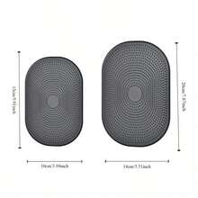 1pc Black Silicone Car Dashboard Anti-Slip Mat, Perfect Accessory For Car Interior! Easily Holds Phone, Decor, Perfume Bottles And More. Silicone Material Provides Excellent Anti-Slip Performance And Easy Cleaning, Keeping Your Car Interior Tidy. - 1pc Dot Car Anti-slip Mat - View 4