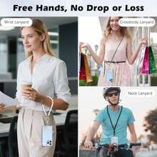 Bộ 2 dây buộc điện thoại chịu lực cao, vòng chữ O lò xo xoay 360°, 2 miếng đệm dây đeo điện thoại siêu mỏng bằng kim loại, miếng nối dây đeo điện thoại cho ốp lưng điện thoại, tương thích với Android và hầu hết các điện thoại thông minh, quà tặng cho mẹ, gia đình, bạn bè, trẻ em, sinh nhật, ngày lễ. - Nhiều màu - Xem 3