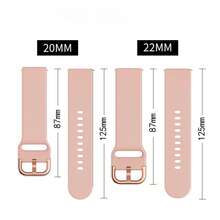 Dây đeo đồng hồ silicon 20mm/22mm tương thích với Samsung Galaxy Watch 42mm/46mm, Active 2, Gear S2/S3, Honor, BIP, Watch GT 2 - Hồng - Xem 3