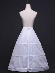 1件A字型新娘衬裙，3个裙撑，全衬裙，女士婚纱 - 彩色 - 查看 2