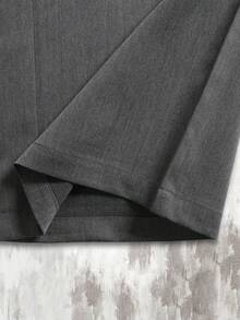 Men's Grey Wide Leg Cargo Pants, Streetwear Style - Dark Grey - View 8