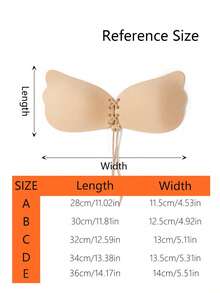 1pc Plus Size Adhesive Invisible Push Up Bra - Wireless, Adjustable Strapless Deep V Bra, Lift And Shape, Breathable And Comfortable, Suitable For Wedding Dresses/Formal Gowns, Cold-Shoulder, Backless, Spaghetti Strap, Tight Dresses, Sheer Tops, Spaghetti Strap Outfits, Bridal Shower, Travel, Suitable For Parties, Cocktail Dresses, Weddings/Formal Dinners - Multicolor - View 2