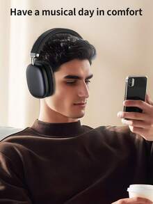 Tagry Wireless Bluetooth Headphones With Microphone, Foldable & Portable, HiFi Stereo Sound, Memory Foam Earcups - 黑色 - 查看 2