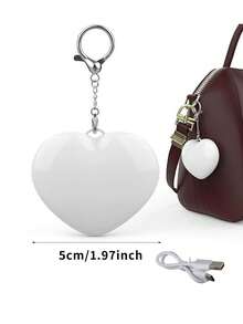 1pc Portable Touch Sensor Lamp, Multi-Scene Use, USB Rechargeable Night Light, Suitable For Cosmetic Bag, Handbag, Pet, Accessories And Hanging Decor - Modern Design - White - View 7
