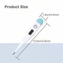 1pc Adult Digital Thermometer, 10s Fast Oral Temperature Measurement, Suitable For Fever Monitoring. Made Of Soft And Comfortable Material, Convenient For Home Or Travel Use. - Blue and White - View 6