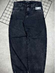 Dazzling Original Sportlife Baggy Black Marble-Washed Jeans - màu đen - Xem 7