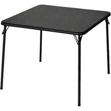 Standard Bridge Card Game Table With Folding In Square Black Design - Black - View 1
