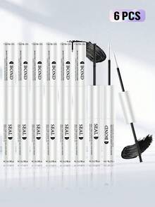 【72小时超强粘性】1/2/3支装低敏二合一睫毛胶水定型液 | 72小时超强粘性，不含乳胶，防水 | 适用于DIY簇状假睫毛、自制假睫毛化妆工具 | 混合黑色睫毛延长胶 - 白色 - 查看 15