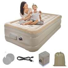 CYPNColchon Inflable Camas Inflables con Bomba de Aire Eléctrica Recargable Colchon Inflables Individual Colchón de Aire Estándar para Hogar Almacenamiento portátil Viajes y Camping 190*100*40Fashion - 219659132 - Ver 2