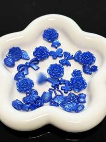 树脂混合玫瑰蝴蝶爱心月亮造型，DIY奶油凝胶手机壳材料包配件树脂配件批发，本产品可用于各种DIY手工场景，例如手机壳、发夹、相框等。也可用于DIY手工设计装饰配件，例如头饰、服装、晚礼服、鞋帽、婚礼、圣诞节、手工艺品等。 - 彩色 - 查看 6