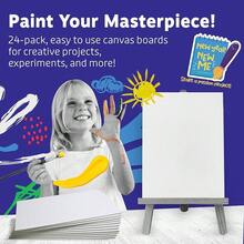 Canvases For Painting - Pack Of 24, 5 X 7 Inch Blank White Canvas Boards - 1OO% Cotton Art Panels For Oil, Acrylic & Watercolor Paint - 5x7吋-24片 - 查看 3