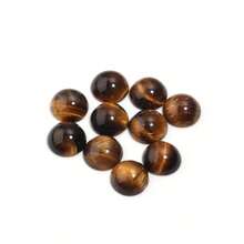 5-10 Peças/Pacote Cabochões de Pedra Preciosa Olho de Tigre Natural, Opções de Tamanhos Variados, Pedras Decorativas de Jóias Feitas à Mão Vintage Amarelas, Adequadas para Colar, Anel, Pulseira, Fabricação de Jóias - Pedra Olho de Tigre Amarelo - Visão 13