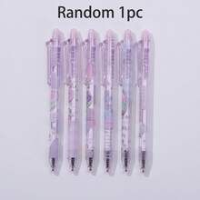 2026 Limited Edition Romantic Style Landscape, Purple Tulip Erasable Gel Pen With Cute Eraser, Essential Stationery For Students, Women, Office And School, Back To School Must-Have