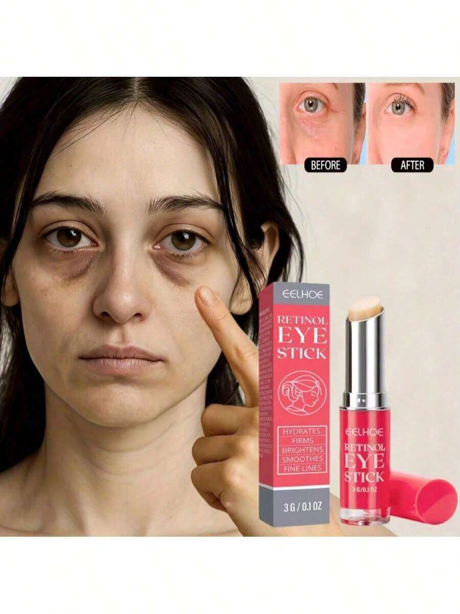 EELHOE 3g Retinol Eye Contour Stick | Anti-Wrinkle Cream For Dark Circles, Bags, And Crow's Feet | Regenerating Moisturizer For Sensitive Skin, Skin Care, Cosmetics, Makeup, Skincare, Gloss, Offers, Free Shipping - Retinol - 查看 1