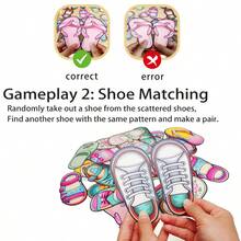 1 Set Left & Right Shoe Matching Educational Toy, Paper Craft Learning Tool For Kids, Preschool & Elementary School - Multicolor - View 4