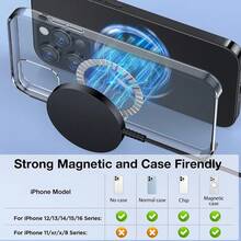 Pengisi Daya Nirkabel Magnetik Cepat 15W, Kompatibel dengan iPhone 16 15 14 13 11 12 Pro Max X XS XR 8 Plus, Cocok untuk Kantor, Asrama, dan Rumah. Pengisi Daya Ponsel Nirkabel - Hitam - View 5