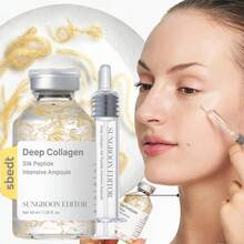 Sérum Ampolla de Colágeno Profundo con Péptidos de Seda, Complejo de Péptidos y Colágeno para Firmeza e Hidratación Instantáneas, Sérum Coreano Ligero para una Piel más Suave y Radiante, con Varita de Masaje para Ojos - Hyaluronic Acid - Ver 1