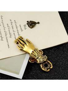 Lady's Hand Shaped Metal Paper Clip Binder Clips Page Holder Vintage Bullet Junk Journal Clips Book Clips Decorative Clip Accessories Clamps For Office Home DIY Use Gold - Vàng - Xem 5